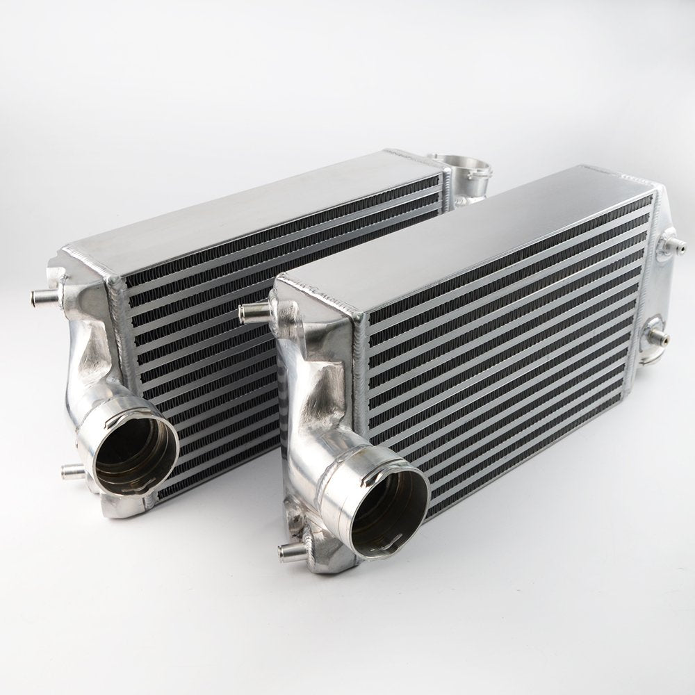 2.75" Inlet/Outlet Twin Left & Right Turbo Aluminum Performance Intercooler Kit Compatible For PORSCHE 996 997 TT TURBO GT2 2001-2009