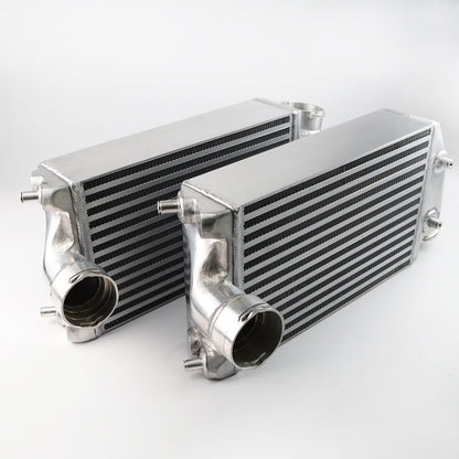 2.75" Inlet/Outlet Twin Left & Right Turbo Aluminum Performance Intercooler Kit Compatible For PORSCHE 996 997 TT TURBO GT2 2001-2009