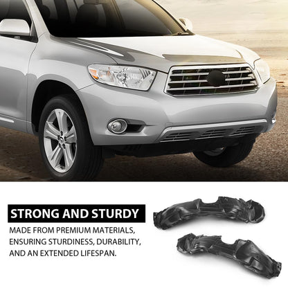 G-PLUS Pair Front Fender Liners Inner Assembly, Compatible with Toyota Highlander 2008-2010, Left Driver & Right Passenger Side 2PCS, TO1248150C, TO1249150C