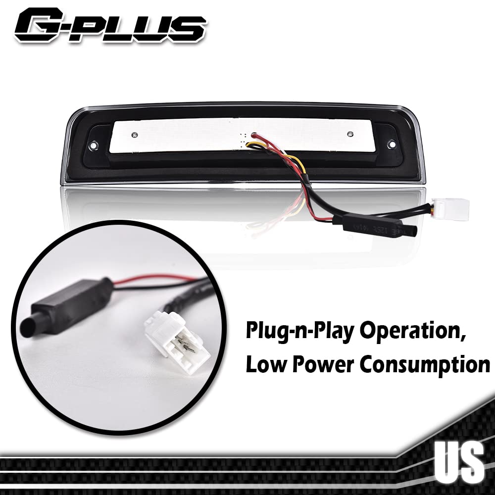 G-PLUS Truck Third 3rd Tail I Brake Light Cargo High Mount Stop Lamp Compatible With 2009-2010 Dodge Ram 1500 2010 Dodge Ram 2500 3500 2011-2017 Ram 1500 2500 3500