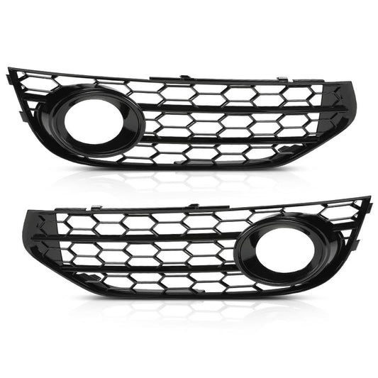 G-PLUS Front Bumper Fog Light Lamp Cover Grille Compatible with Audi A4 S-line S4 2013-2015 8K0807681L, 8K0807682M