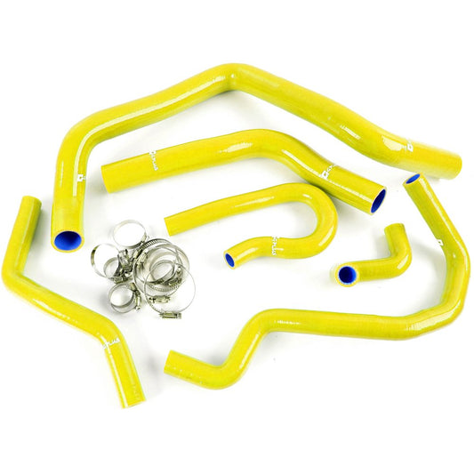 G-PLUS Silicone Radiator Coolant Hose Pipe Kit w/Clamps Compatible With Honda Civic Type-R EK EG B16A B18C B20B 1992-2000 Yellow 6 PCS