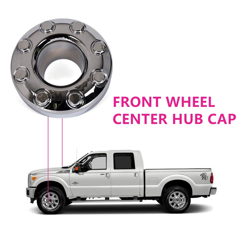 G-PLUS Dually Front 4X4 Open Chrome Wheel Center Hub Cap Compatible with 2005-2018 Ford F350 Replaces 5C3Z1130TA