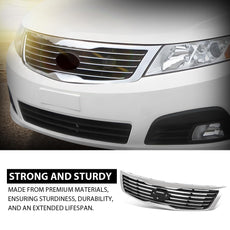 G-PLUS Front Grille with Chrome Trim for Kia Magentis Optima 2009-2010 Additional Angle