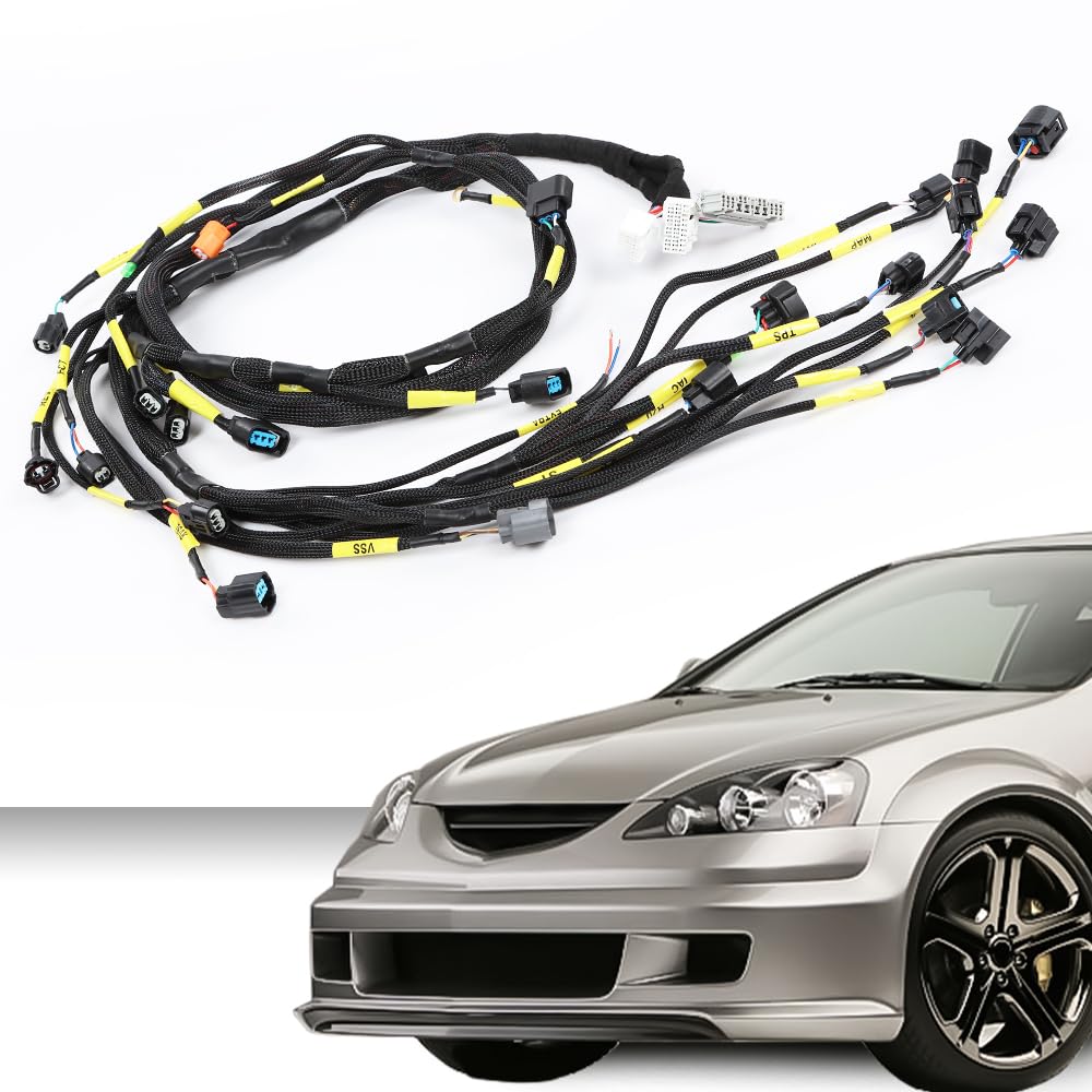 G-PLUS K-Series Tucked Engine Harness Compatible with Honda Civic 1988-2000 /Honda CRX 1988,1990-1991/Acura Integra 1992-2001/Acura RSX 2002-2006