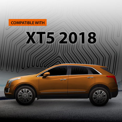 G-PLUS TPE Floor Mats Fit Cadillac XT5 2017-2025 1st & 2nd & 3rd Row Truck Accessories Cargo Liners All Weather Protection 4PCS Black Alfombras para Carro