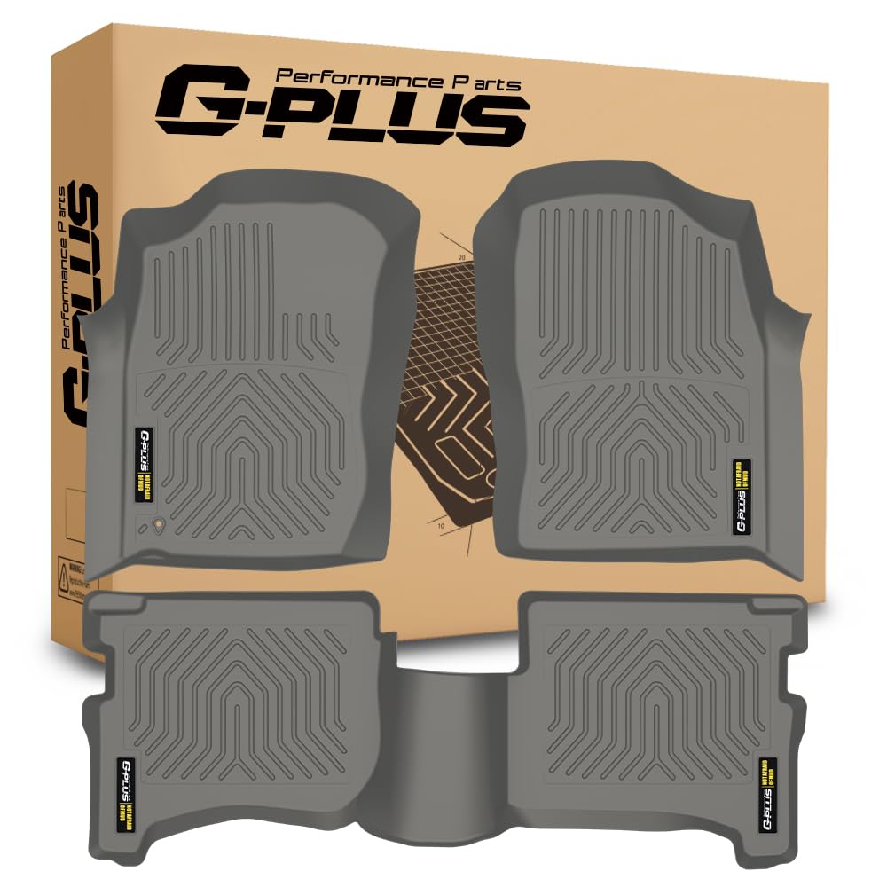G-PLUS Floor Mats Compatible with Toyota 4Runner 1996 1997 1998 1999 2000 2001 2002 Floor Liners,TPE All Weather Custom Fit Truck Accessories Cargo Liners 1st & 2nd Row Gray 3PCS alfombras para carro