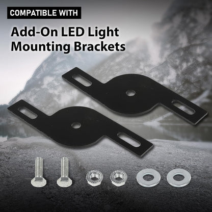 G-PLUS LED Light Mounting Brackets Compatible with A-Pillar Truck SUV Hood Hinge or A-Pillar Mount LED Pod Light ATV & UTV Light Pod Black 2PCS