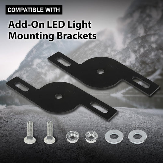 G-PLUS LED Light Mounting Brackets Compatible with A-Pillar Truck SUV Hood Hinge or A-Pillar Mount LED Pod Light ATV & UTV Light Pod Black 2PCS