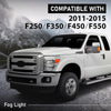 G-PLUS Fog Lights Front Bumper Fog Lamp Driver and Passenger Side w/Harness Compatible with Ford F250 F350 F450 F550 Super Duty 2011-2016 BC3Z15200A, BC3Z15201A,FO2593230, FO2592230 Clear Lens