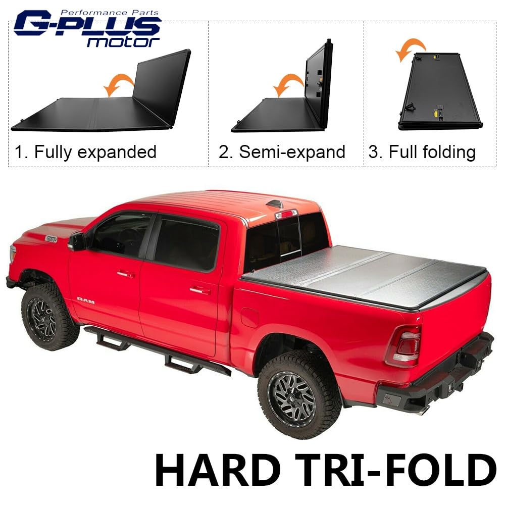 G-PLUS Hard Trifold Truck Bed Tonneau Cover Compatible with Chevy/GMC Colorado/Canyon 2004-2014 Standard Short Bed 6'