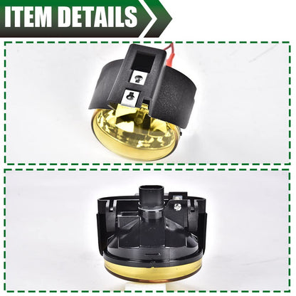 G-PLUS Front Bumper Fog Light Compatible with Dodge Dakota Pickup Truck 1997-2000/Durango SUV 1998-2000 Driving Fog Lamps Driver & Passenger Side Pair,Yellow lens