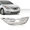 G-PLUS Front Grille Assembly, Compatible with Hyundai Sonata 2011 2012 2013 Chrome ABS Plastic Grill HY1200154, 863503S100