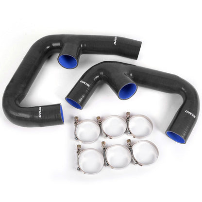 G-PLUS Twin Aluminum Turbo Performance Intercooler Upgrade + Intercooler Pipe Kit Replacement For 2015+ Home Use VW Golf R GTI FWD MK7 2.0T