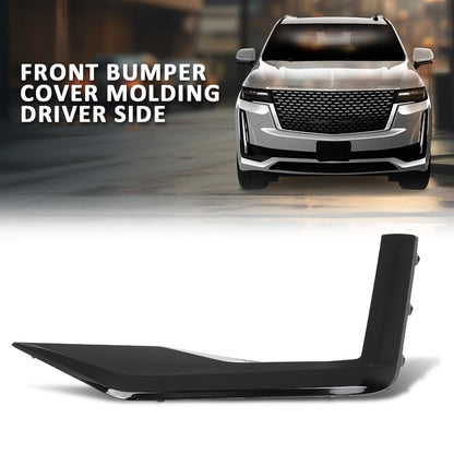 G-PLUS Bumper Cover Molding Driver Side Front Compatible with Cadillac Escalade/Escalade ESV (submodel: Sport, Sport Platinum) 2021-2024 GM1038295, 87829987 Gloss Black