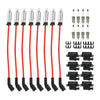 G-PLUS 8 Pack Square Ignition Coil & Spark Plug Wire Compatible with Chevy Express Silverado GMC Yukon Savana Sierra Hummer H2 Workhorse Fastrack 1999-2007 41-962 M8-48322R UF-271