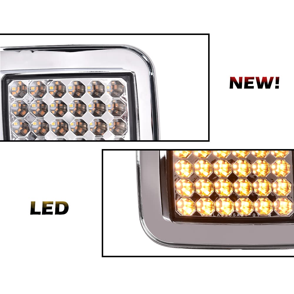 G-PLUS LED Front Park Signal Lamp Compatible with 03-08 H2 05-08 H2 SUT Left Right LED Corner Signal Lights Parking Lamps Turn Signal Marker Light Front Fender Replacement 2pcs