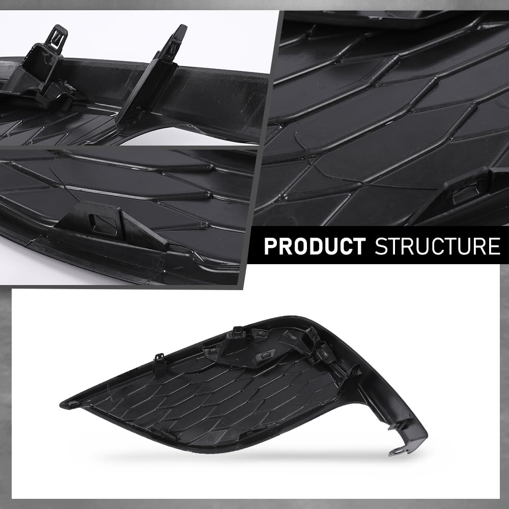 G-PLUS Front Right Bumper Fog Light Cover, Compatible with Toyota Camry XSE SE 2021-2024, NOT Fit LE XLE Model, Passenger Side, 8148106220, TO1039242
