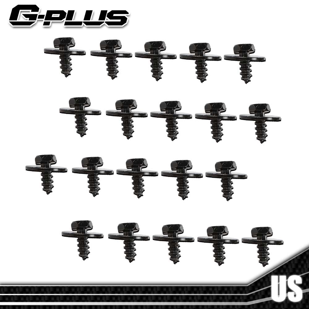 G-PLUS Metal automobile screw body fender bumper retainer U-nut clip gasket fastener 40Pcs Compatible with BMW 1er - E81 - E82 - E87 - E88 - F20