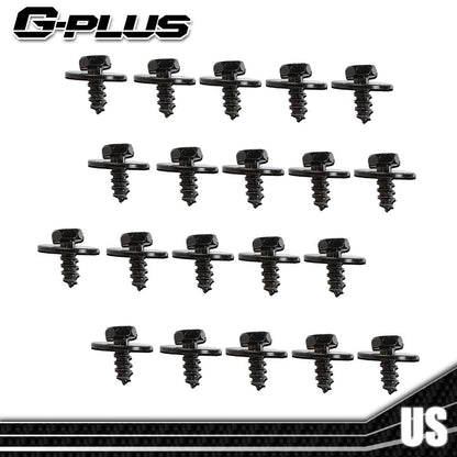 G-PLUS Metal automobile screw body fender bumper retainer U-nut clip gasket fastener 40Pcs Compatible with BMW 1er - E81 - E82 - E87 - E88 - F20