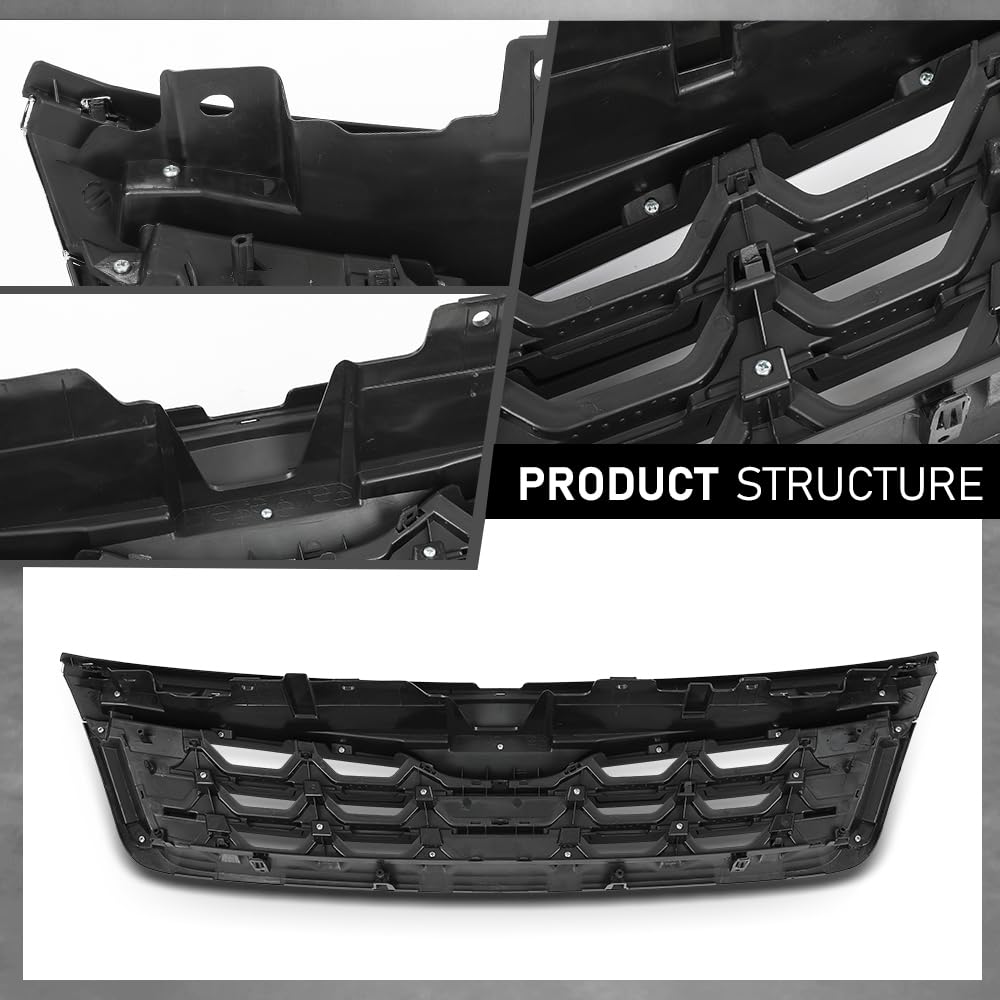 G-PLUS Front Bumper Grille Assembly Chrome Shell Plastic Compatible with Subaru Forester 2003-2005 91121SA050