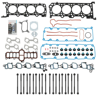 G-PLUS Head Gasket Set Bolts Compatible with Ford F150 F250 F350 Super Duty 2000-2004/Ford E150 E250 E350 E450 2000-2003,Fit Ford Expedition Excursion 2000-2005 HS9790PT-15, ES72798