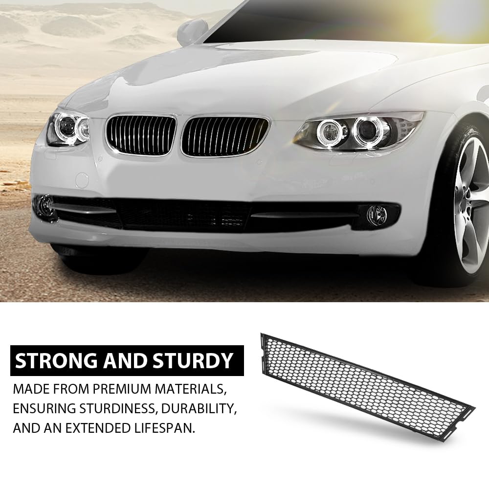 G-PLUS Front Bumper Lower Grille Center, Compatible with BMW 3 Series 328i 335i 335is E92 E93 LCI 2011-2013, 51117227889