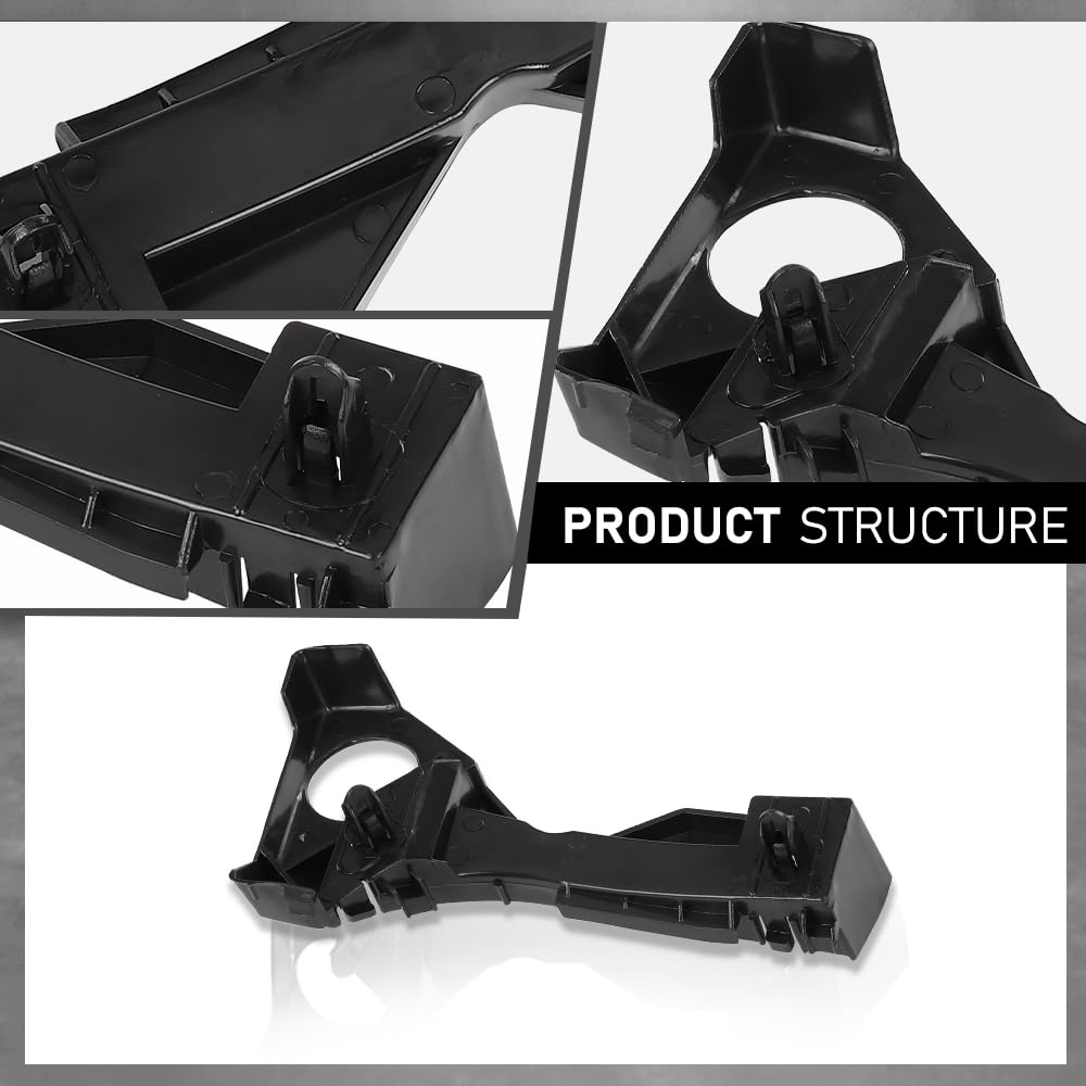 G-PLUS Front Left & Right Side Bumper Bracket Set Compatible with Toyota Corolla CE/LE/S 2003-2008 5211502061 Black