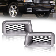 G-PLUS Bumper Air Duct for Chevy Silverado 1500 2003-2007 SS Style Gray Pair Side View