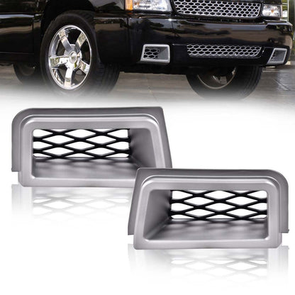 G-PLUS Front Bumper Caliper Air Duct Compatible with 2003-2007 Chevy Silverado 1500 SS-Style Left & Right Pair (Gray)
