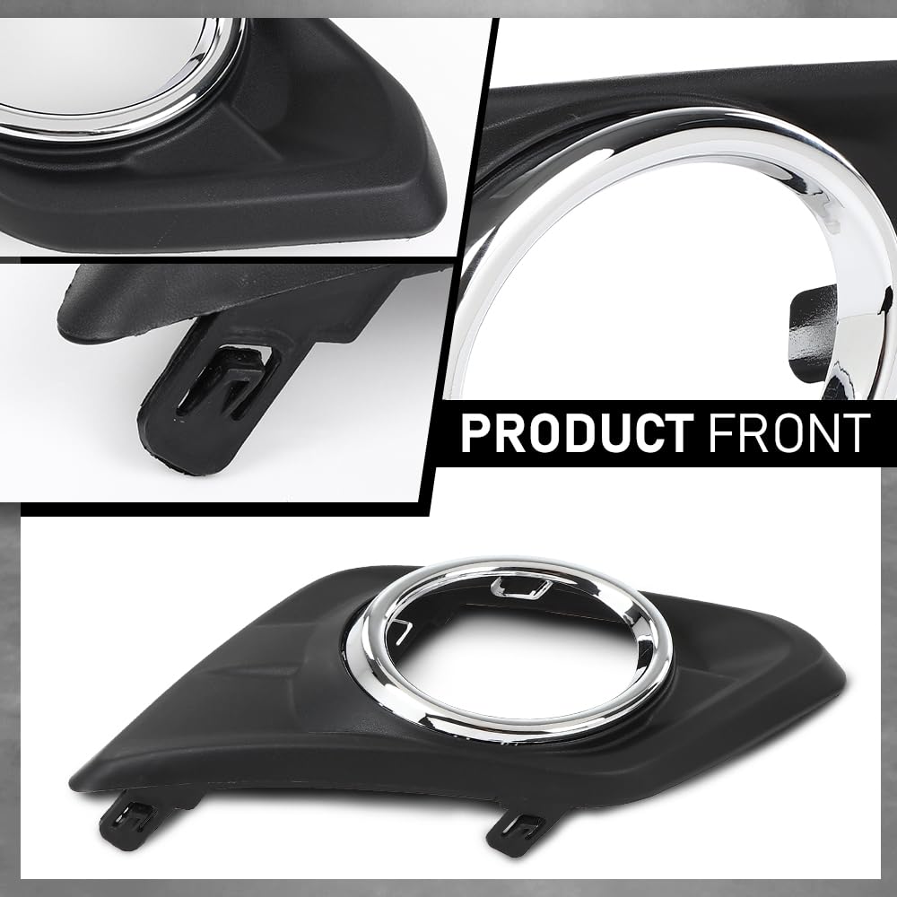G-PLUS Fog Light Bezel Covers Trim Left + Right Driver Passenger Compatible with Nissan Rogue 2014-2016