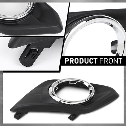 G-PLUS Fog Light Bezel Covers Trim Left + Right Driver Passenger Compatible with Nissan Rogue 2014-2016