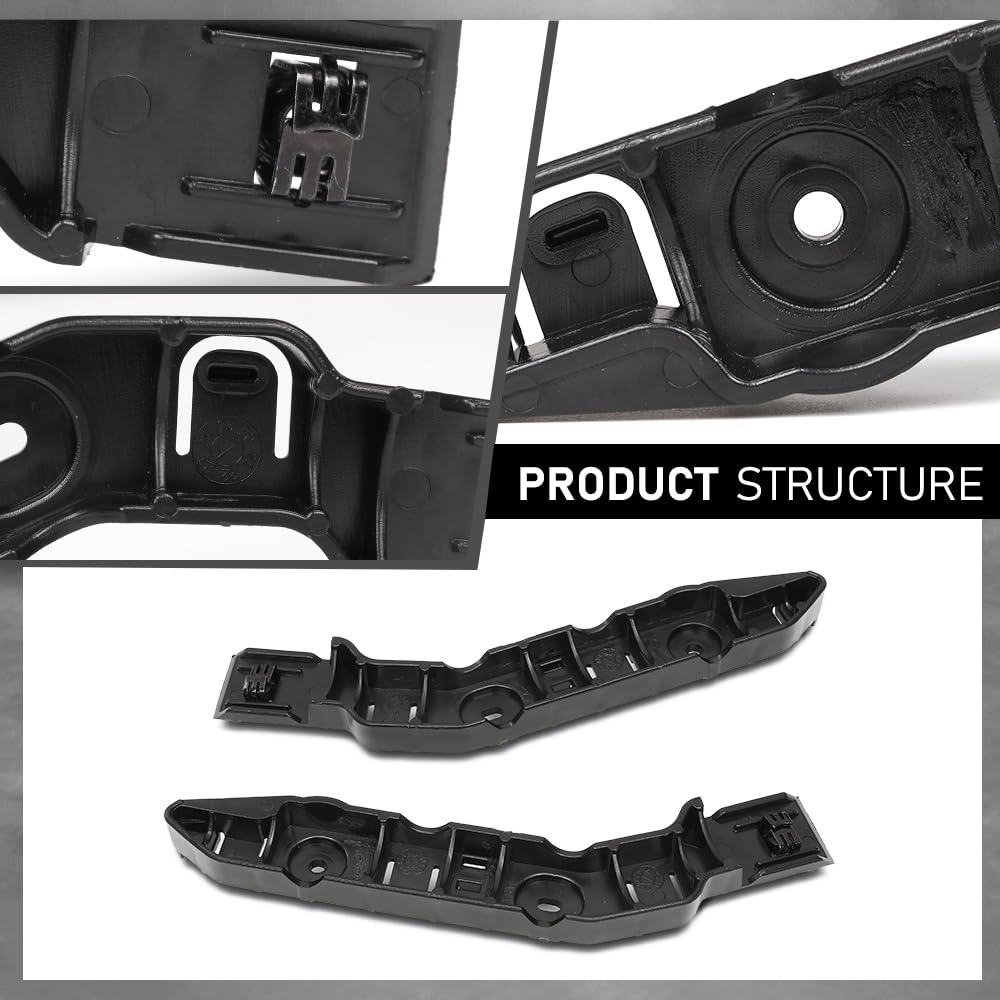 G-PLUS Pair Front Bumper Bracket Support Retainer Holder, Compatible with Jeep Grand Cherokee 2021-2023, LH Driver & RH Passenger Side 2PCS, 68408115AB, 68408114AB