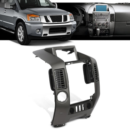 G-PLUS Dash Center Console Instrument Panel Lid Bezel Fit Nissan Armada SE LE SE Off-Road 2005-2006/ Pathfinder Armada SE LE 2004/ Titan SE LE XE 2004-2015 w/o Center Speaker, w/Cigarette Lighter