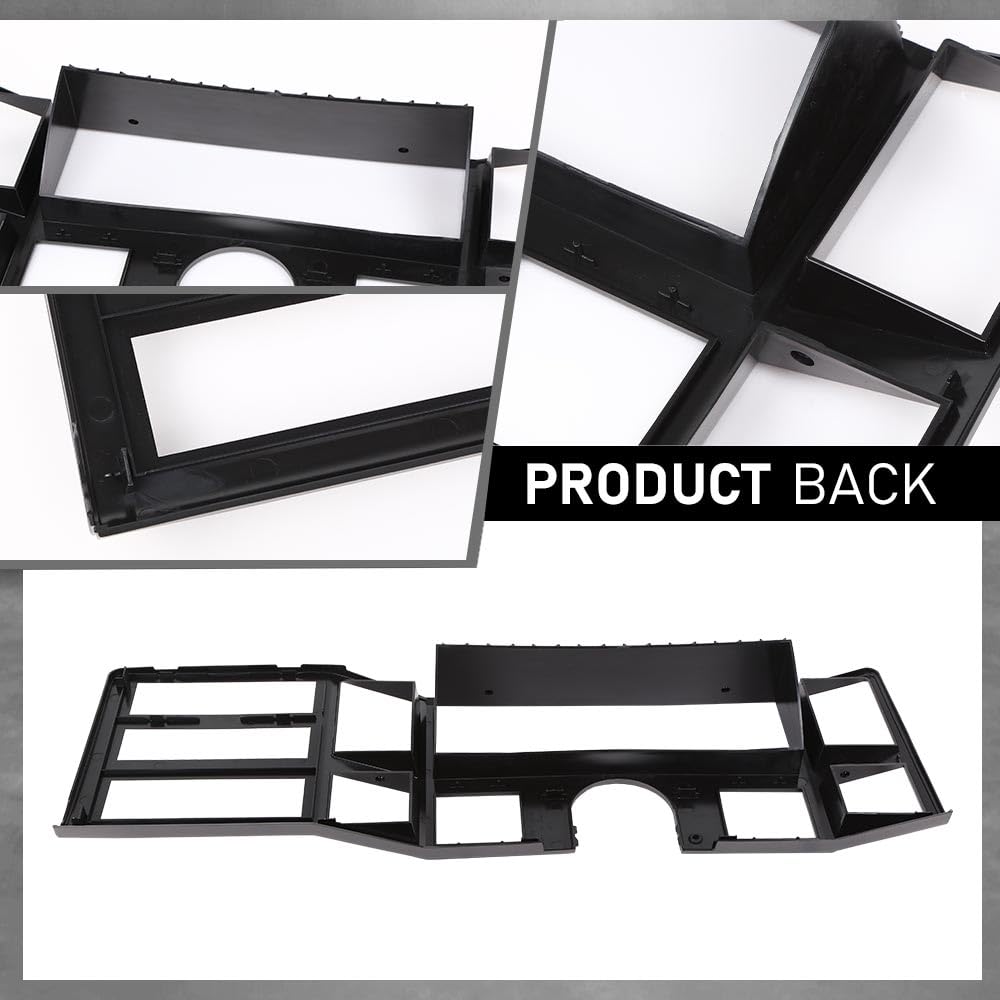 G-PLUS Dash Bezel Radio Surround Trim Compatible with Jeep Cherokee XJ 1984-1996 with Hole Silver