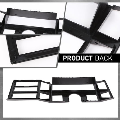 G-PLUS Dash Bezel Radio Surround Trim Compatible with Jeep Cherokee XJ 1984-1996 with Hole Silver