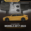 Cargo Liners Fit Tesla Model 3 2017 2018 2019 2020 2021 2022 2023 1st & 2nd & 3rd Row All Weather Full Cover Protection TPE Car Floor Liners 6pcs Black, alfombras para carro