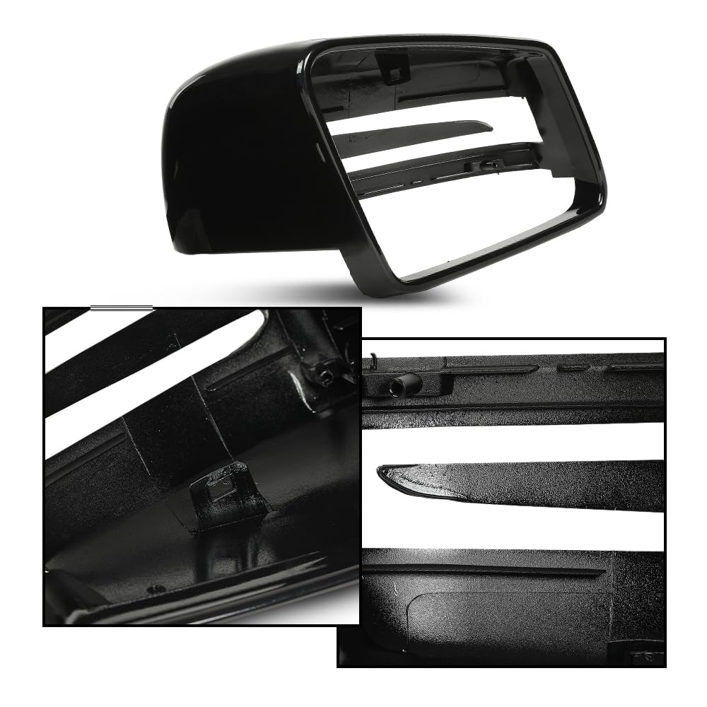 G-PLUS Mirror Cover Caps Housing Compatible with Benz S-Class W221 2011-2013/Fit Benz C-Class W204 2011-2014/Fit Benz CLS C218 2014-2018/Fit Benz GLA X156 2014-2020 A2128100164, A2128100264