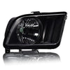 G-PLUS Headlight Compatible with Ford Mustang 2005 2006 2007 2008 2009 Right Bumper Headlamp, Clear Lens Black Housing Amber ReflectorBumper Headlamps,faros delanteros