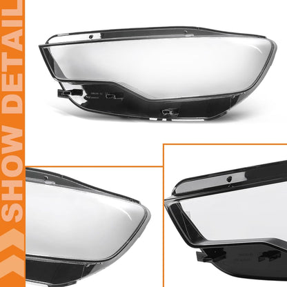 G-PLUS Headlight Lens Cover Compatible with Audi A6 C7 2011-2015 Left & Right Pair Front Headlamp Lens Cover Clear