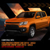 G-PLUS in-Channel Side Window Vent Visor Deflectors Rain Guards Compatible with Chevy Colorado Crew Cab 2015-2022; Fit GMC Canyon Crew Cab 2015-2022; Not Fit Extended/Double Cab 4 PCS Smoky