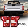 G-PLUS Rear Tail Lights Rear Brake Lamps Assembly W/Bulbs & Wiring Harness Compatible with Ford F150 2018 2019 2020 Luces Traseras Red