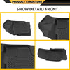 G-PLUS 2PCS Floor Mats Compatible with Ford F150 Super Crew 2015-2025(Fit 22-24 Lightning Models) Front Row Cargo Liner Black Floor Liners Accessories All Weather Full Cover Protection