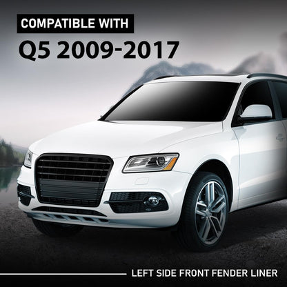 G-PLUS Front Fender Liner Plastic Left Side Compatible with Audi Q5 2009-2017,Fit Audi SQ5 2014-2017 8R0821171F
