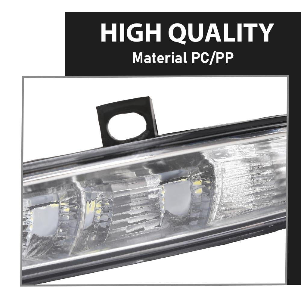 G-PLUS LED Pair Fog Lamp Daytime Running Lights, Compatible with Benz W221 S63 AMG 2007-2013, LH Driver & RH Passenger Side 2PCS, 2218201356, 2218201456