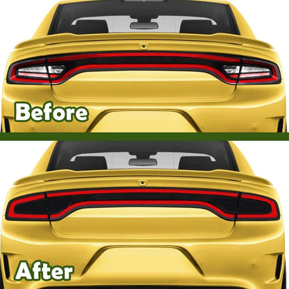 G-PLUS Tail Lights Smoke Rear Precut Tint Vinyl Decal Compatible with 2015-2022 Dodge Charger,A Pair