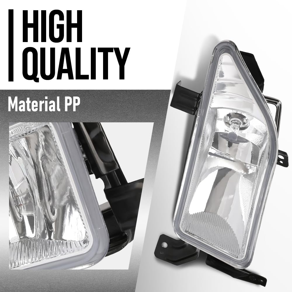 G-PLUS Pair Fog Lights Bumper Driving Lamps Left+Right Compatible with Honda Pilot 2006 2007 2008 33951S9VA11, 33901S9VA11 White