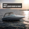 G-PLUS White Boat Plastic Ski Locker Door Cover Lid w/Hinge Kits Compatible with Most Boats, Such as Fishing Boat, Sailboats, Motorboat, Kayaks and Canoes