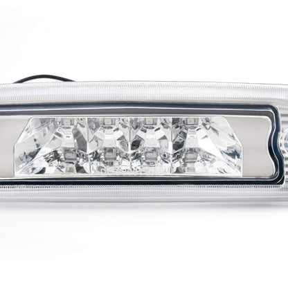 G-PLUS LED Third 3rd Brake Cargo Light Compatible With 1997-2001 Cherokee, Rear Roof Center High Mount Stop Tail Light Replacement (Chrome Housing Clear lens)