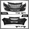 G-PLUS Front Bumper Cover Upper Lower Grille Set Compatible with Chevy Equinox 2018-2021 Grill 84150736, GM1200760, 84226249, 84226250